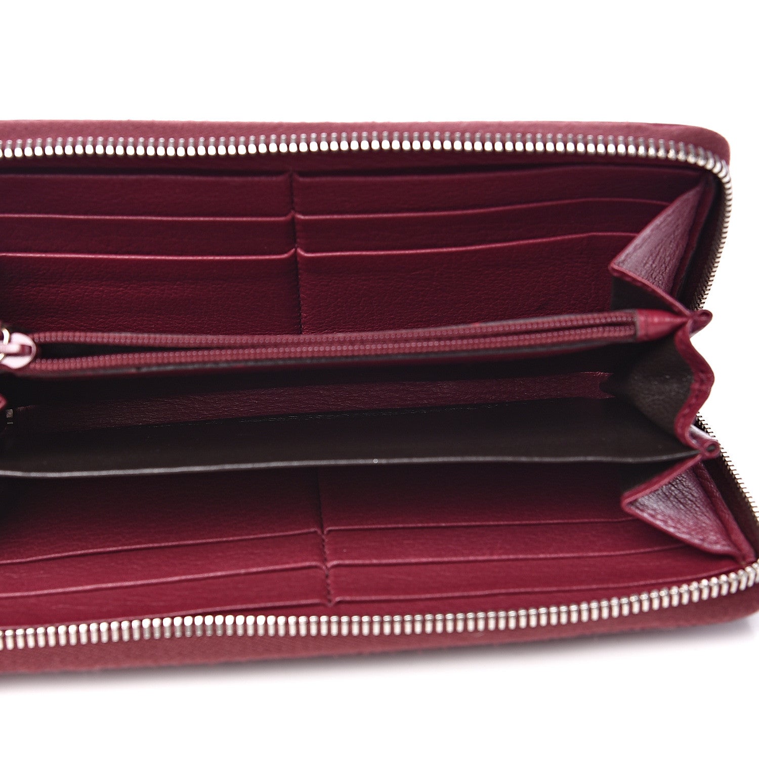 Gucci Pebbled Calfskin Soho Zip Around Wallet Cherry Gloss 4 of 15