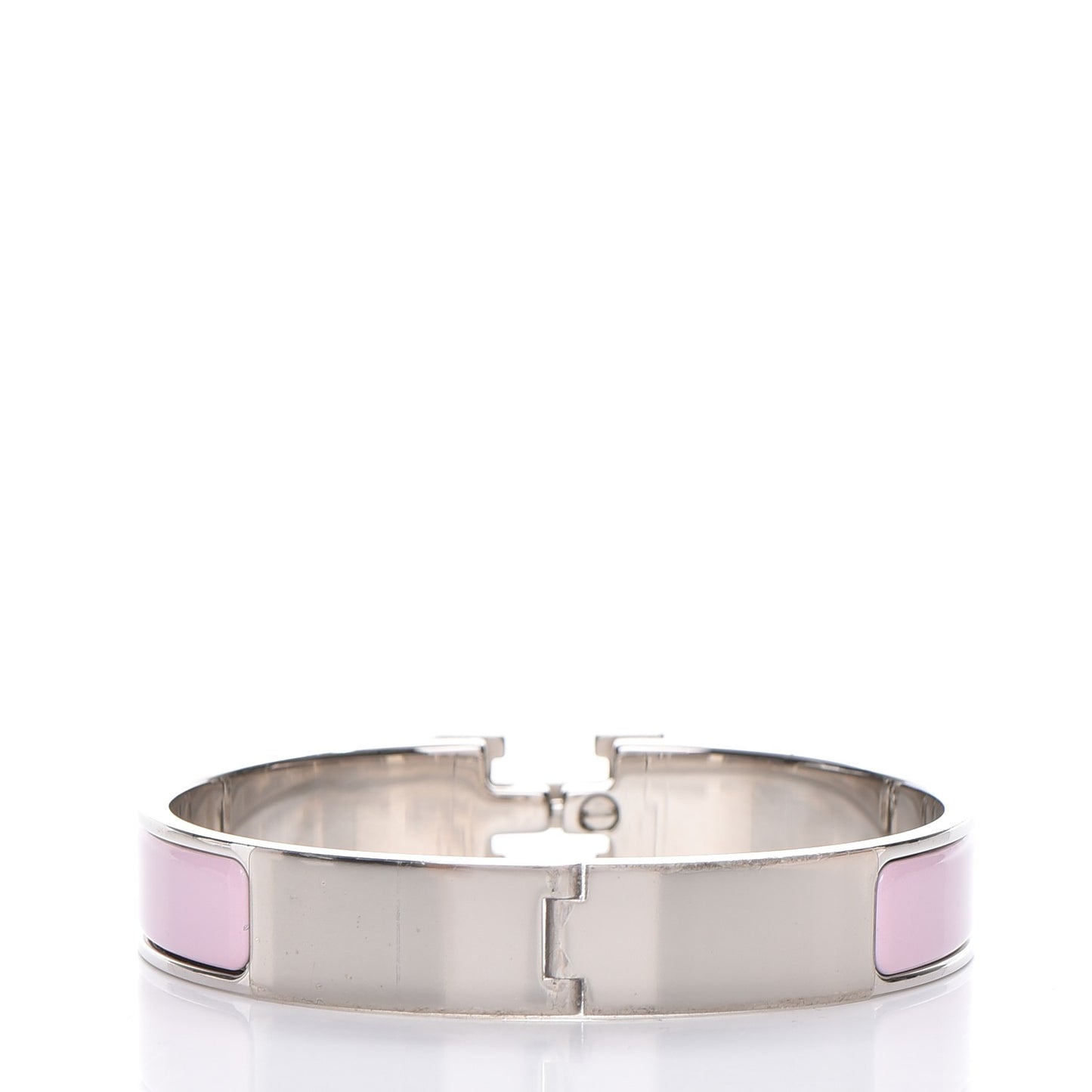 Enamel Narrow Clic Clac H Bracelet GM Rose Nacarat