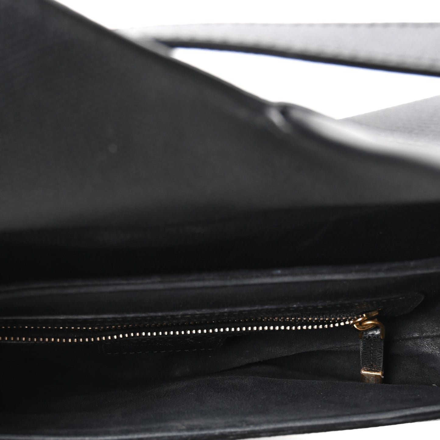 Grained Calfskin Saddle Bag Black