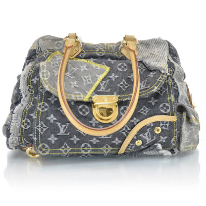 Louis Vuitton Denim Patchwork Bowly Black 4 of 12