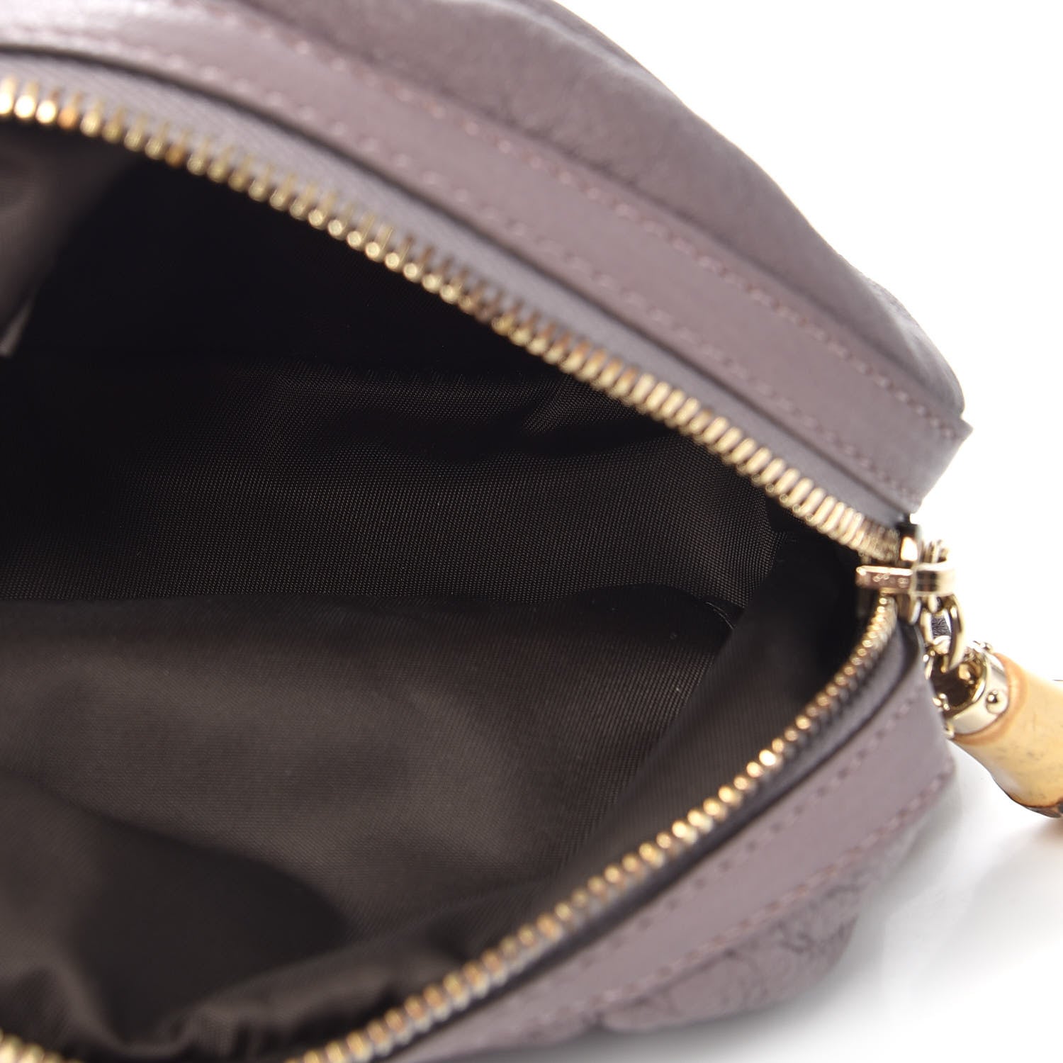 Gucci Goatskin Medium Bamboo Cosmetic Case Purple 5 of 7
