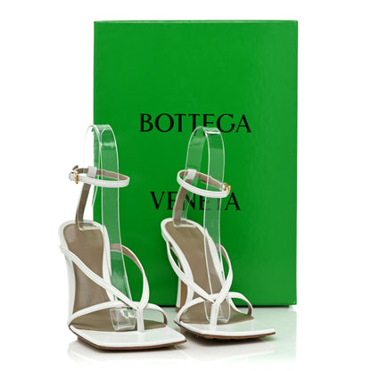 Bottega Veneta Lambskin Stretch Multi Strap 90mm Sandals 36.5 Optic White 8 of 8