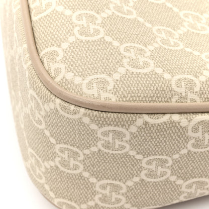 Gucci GG Supreme Monogram Textured Dollar Calfskin Web Small Ophidia GG Handbag Beige Mystic White Oatmeal 13 of 16