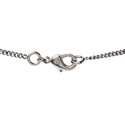 Chanel Crystal Pearl CC Pendant Necklace Silver 3 of 4