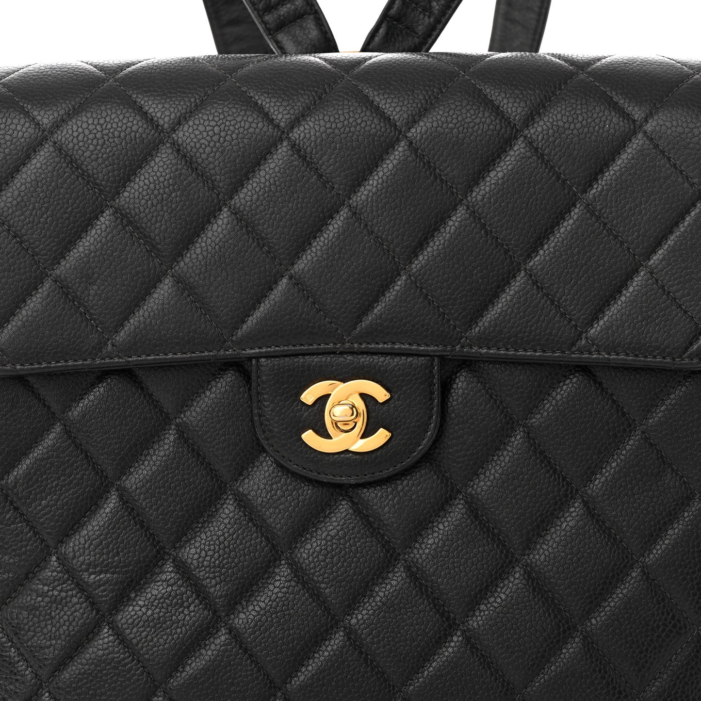 Caviar Quilted Backpack Black