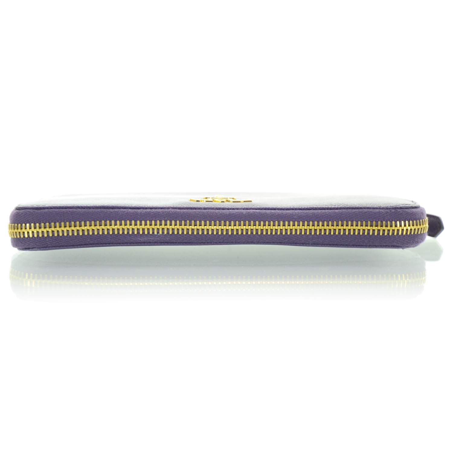 Prada Saffiano Zip Around Wallet Viola Purple 5 of 11