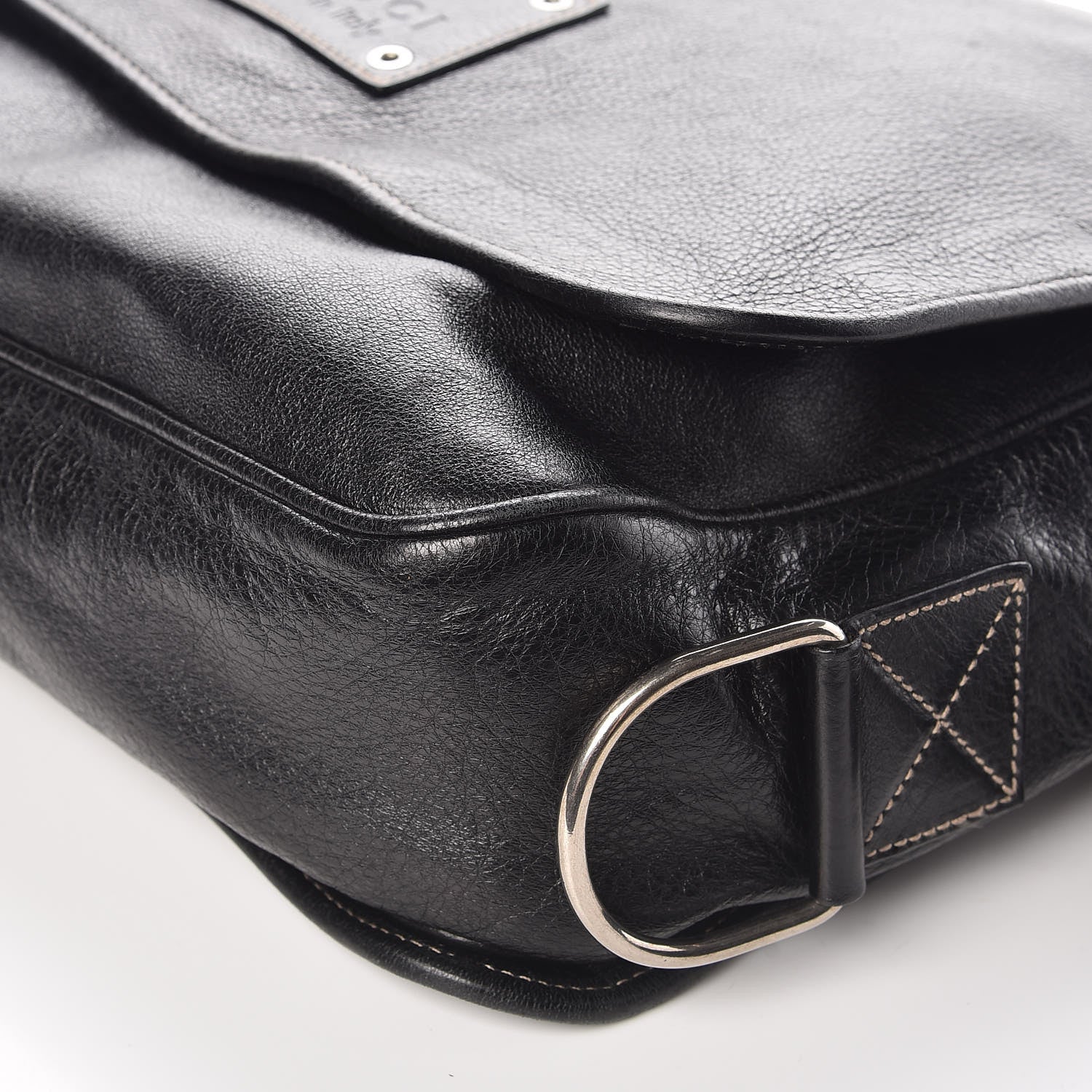 Gucci Calfskin Messenger Bag Black 8 of 10