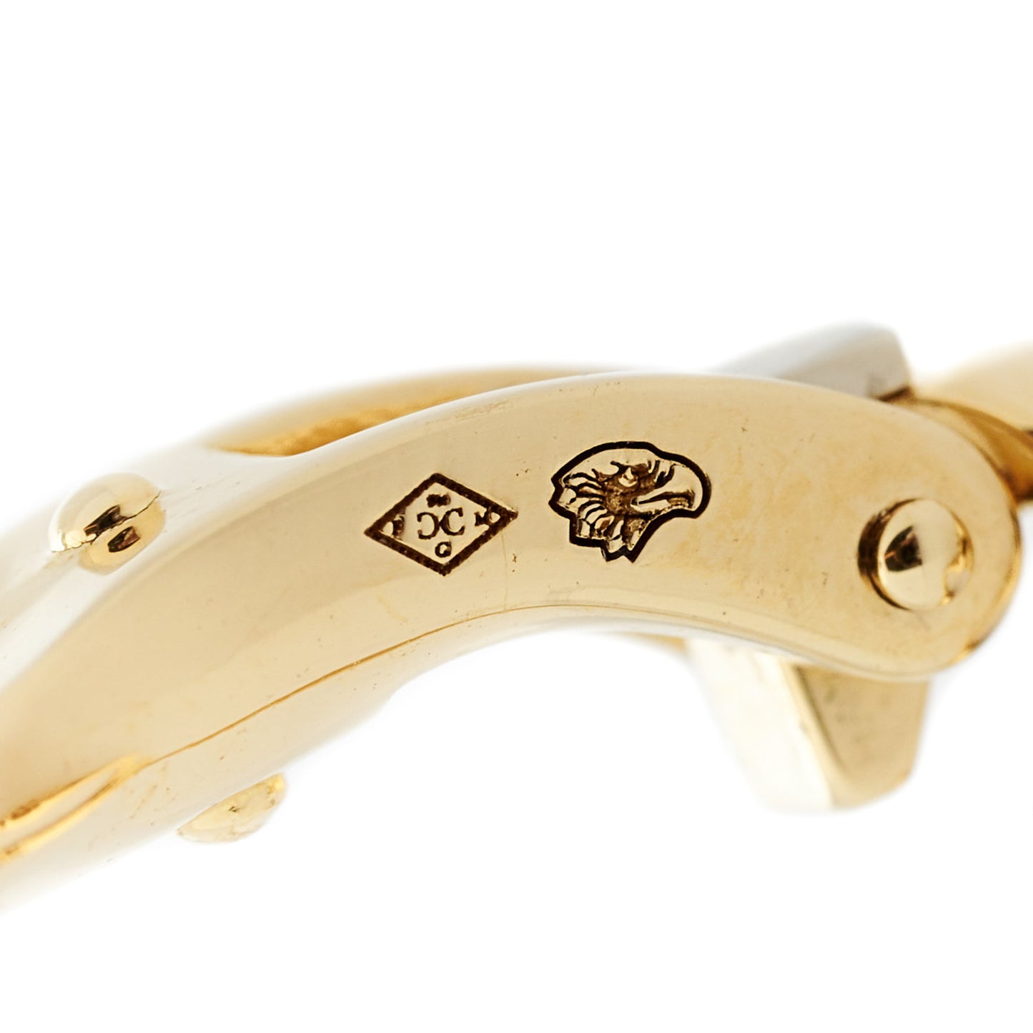 18K Yellow Gold Mother of Pearl Vintage Alhambra Earrings
