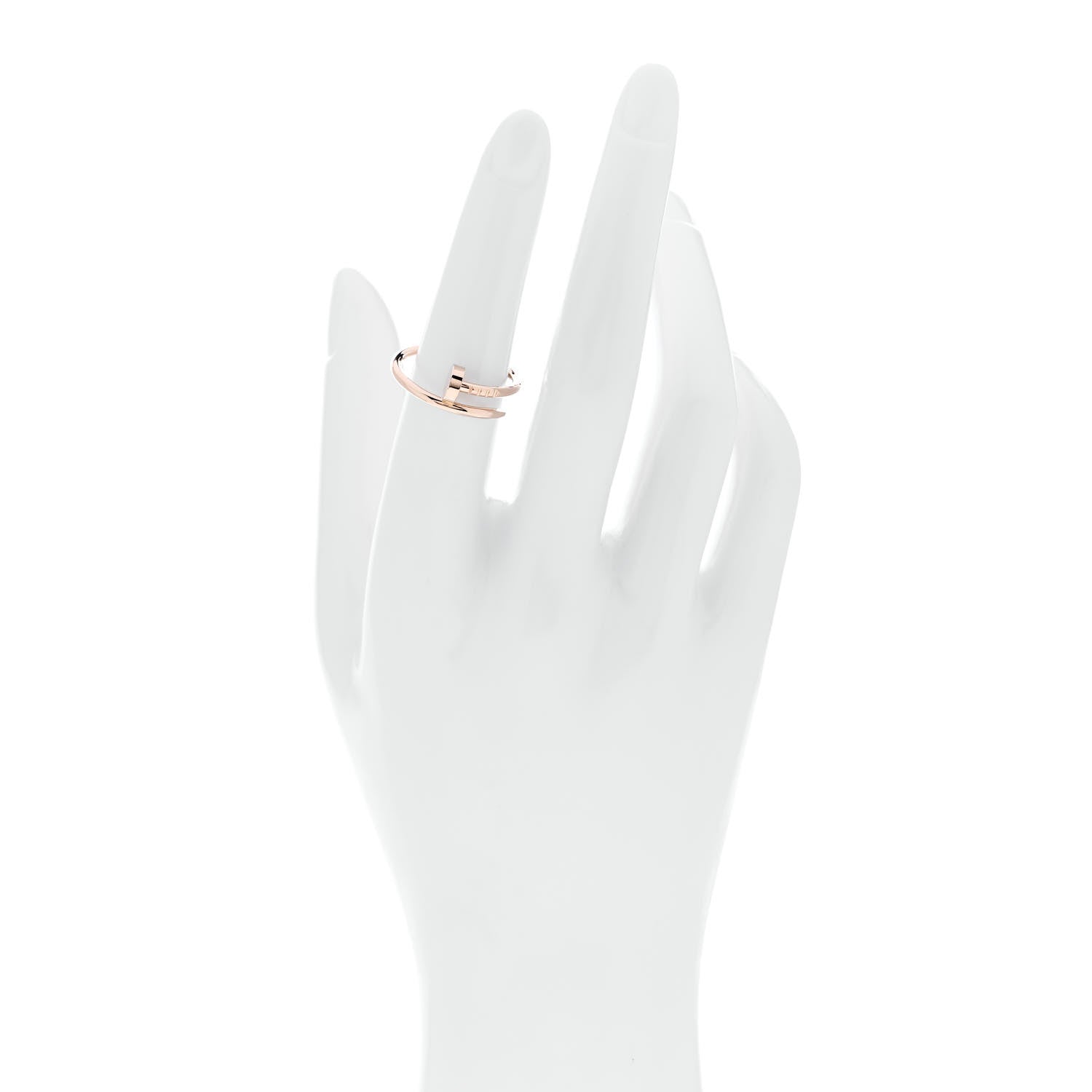 Cartier 18K Pink Gold Small Juste Un Clou Ring 53 6.25 2 of 5