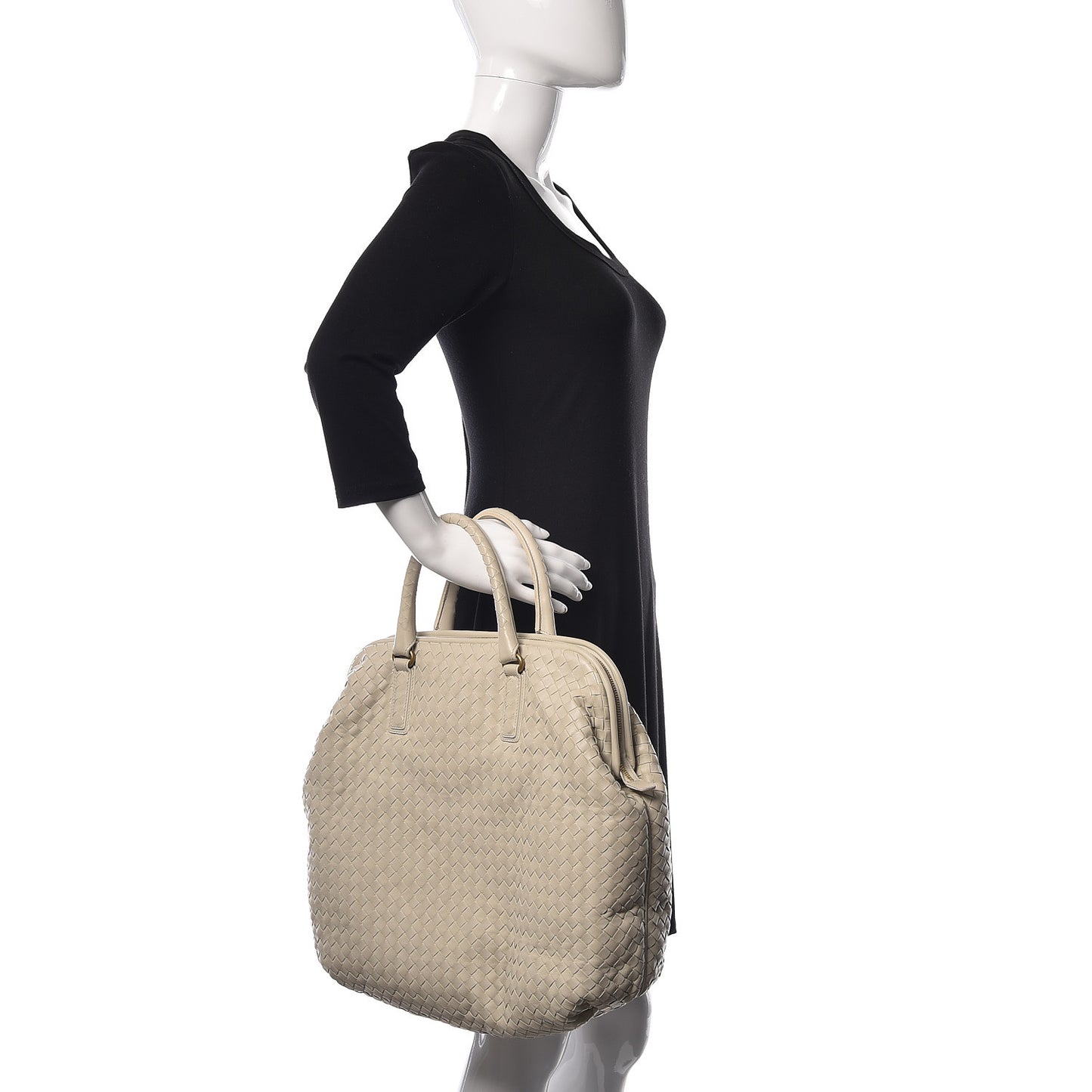Nappa Intrecciato Frame Tote Colonial