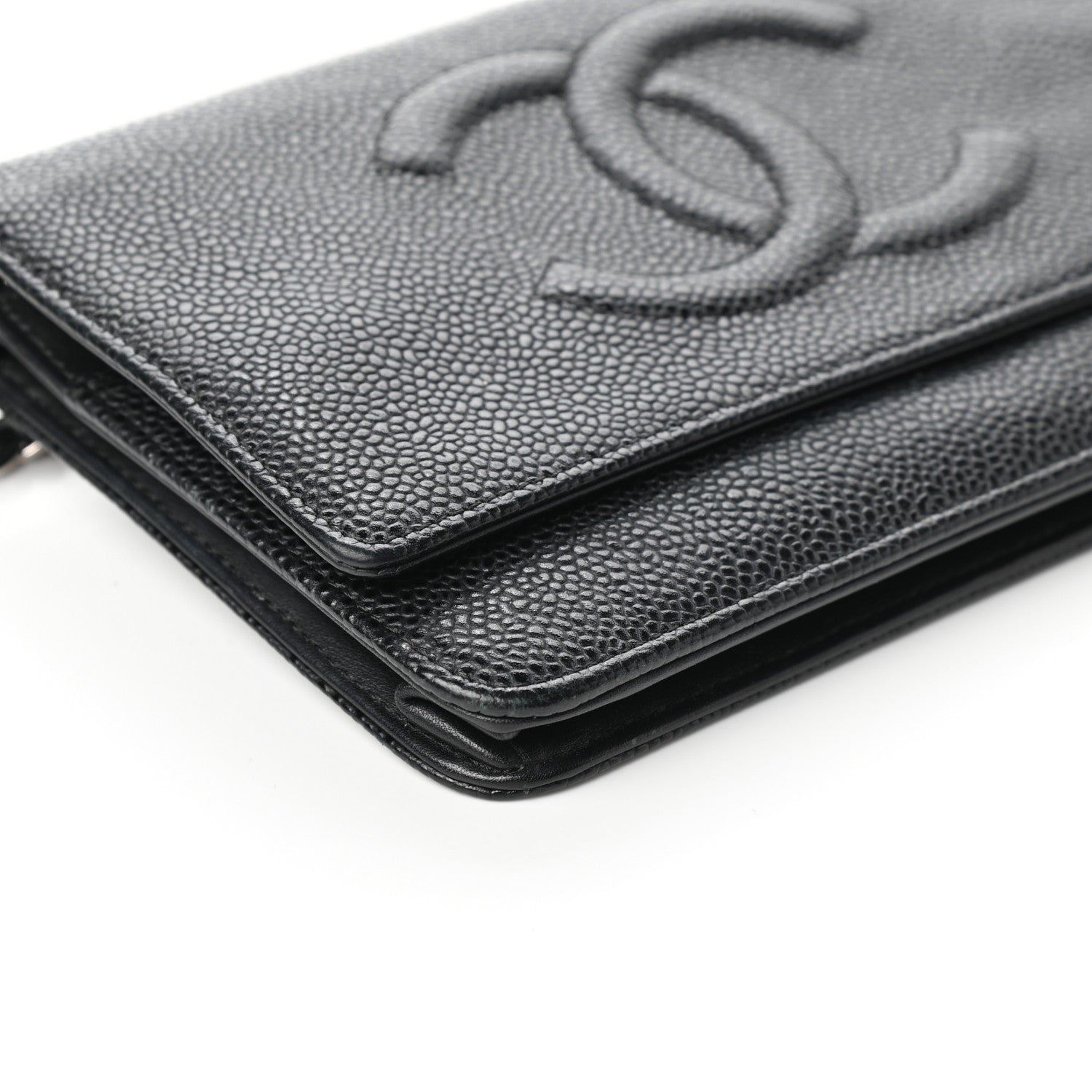 Chanel Caviar Timeless CC Wallet On Chain WOC Black 9 of 10