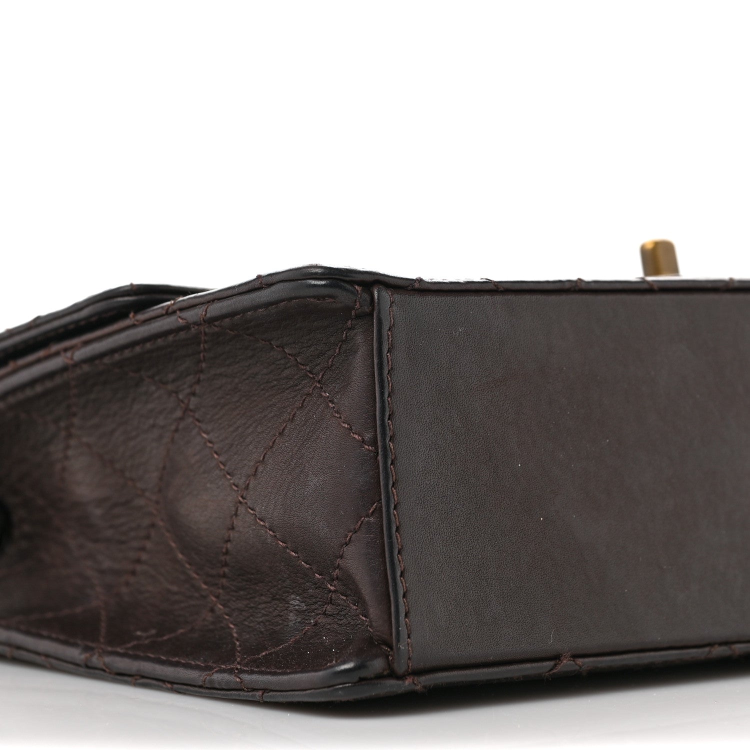 Chanel Calfskin Stitched Medium Single Flap Brown 7 of 10