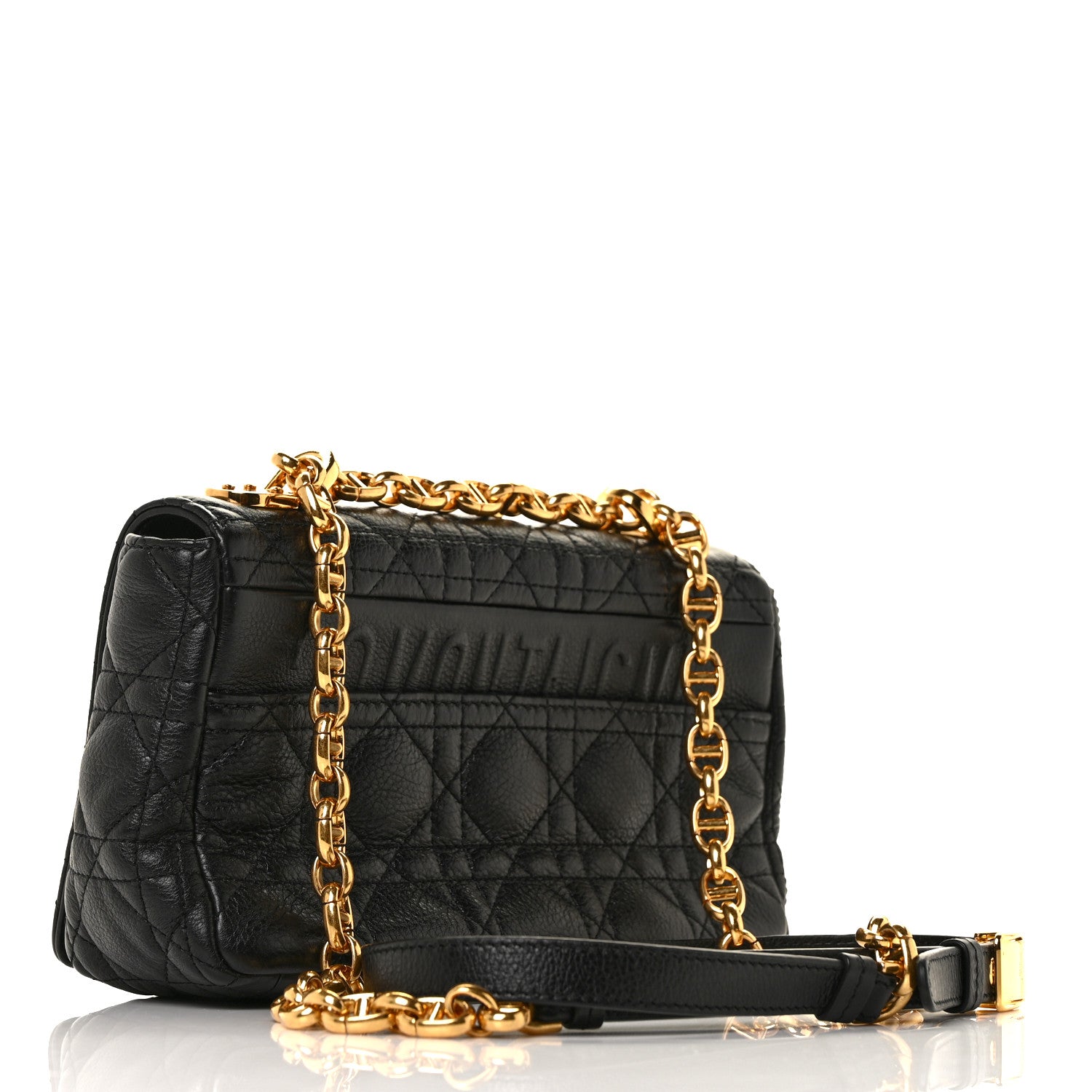 Christian Dior Calfskin Cannage Small Caro Bag Black 3 of 7
