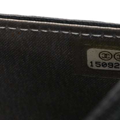 Chanel Lambskin Camellia Embossed Wallet on Chain WOC Black 8 of 11