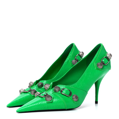 Balenciaga Agneau Arena Cagole 90mm Pumps 38 Vivid Green 3 of 9