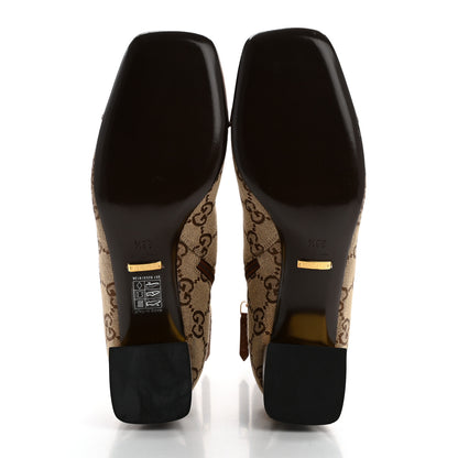 Gucci Monogram Cordovan Lux GG Ankle Boots 36.5 Beige Cuir 5 of 9