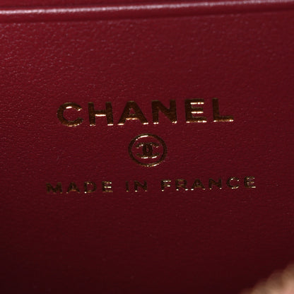 Chanel Shiny Caviar Quilted Sleek Chevron Vanity With Chain Rose 6 of 11