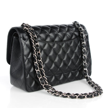 Chanel Caviar Quilted Jumbo Double Flap Black 3 of 9