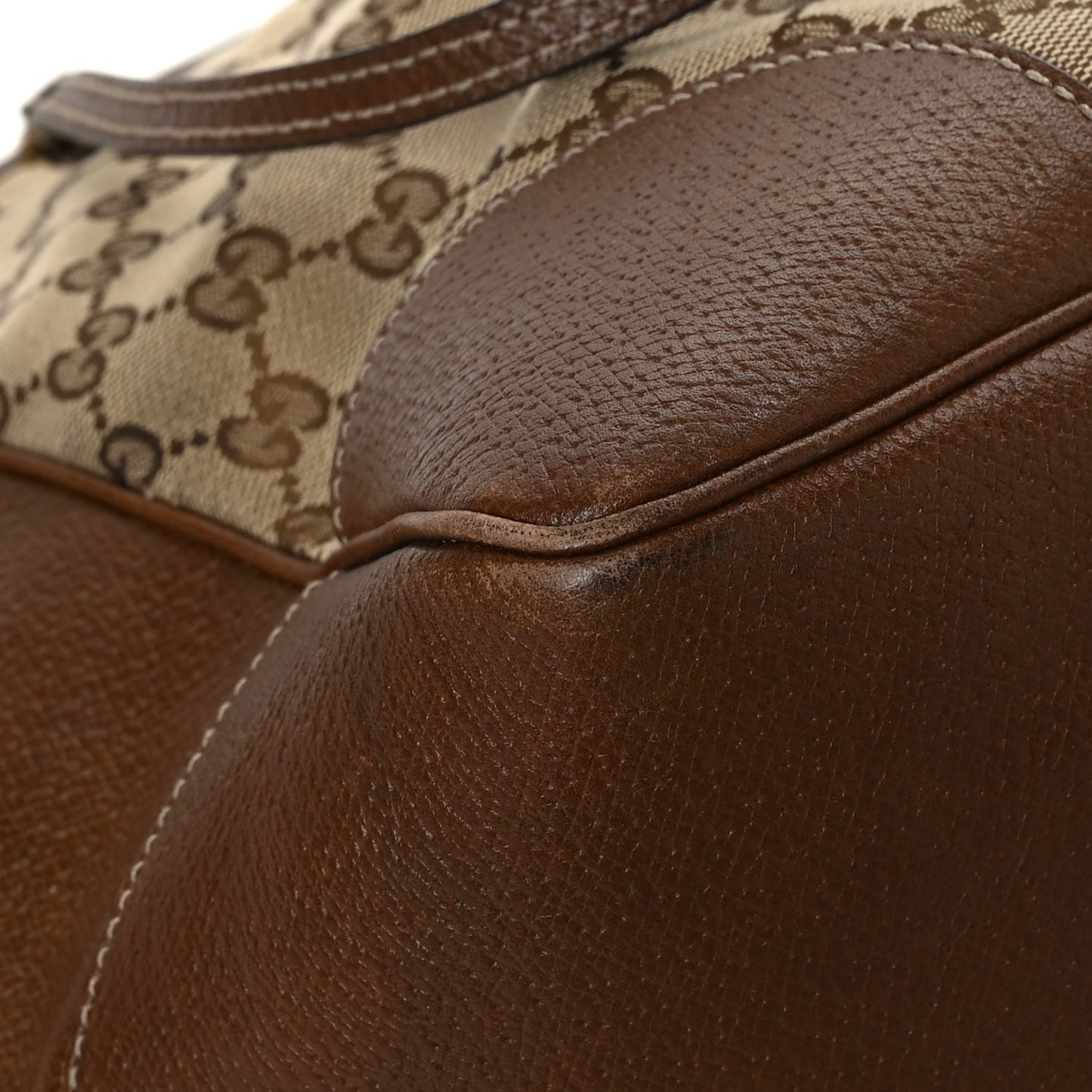 Monogram Medium Bree Zippered Tote Beige Tabacco