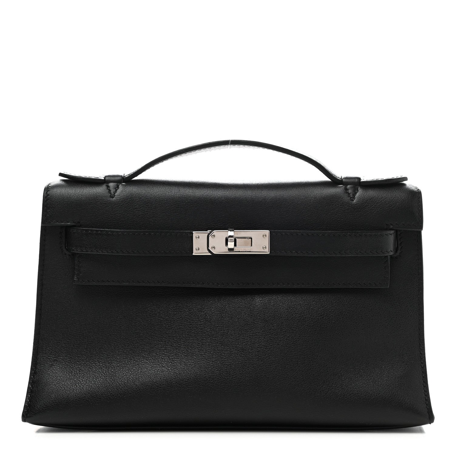 Hermes Swift Kelly Pochette Clutch Black 1 of 9