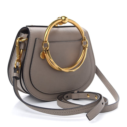 Chloe Calfskin Suede Small Nile Bracelet Bag Motty Grey 3 of 8