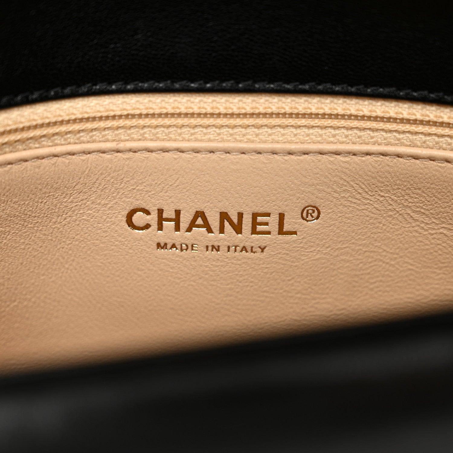 Chanel Lambskin Chain Chevron CC Clutch Black 7 of 9