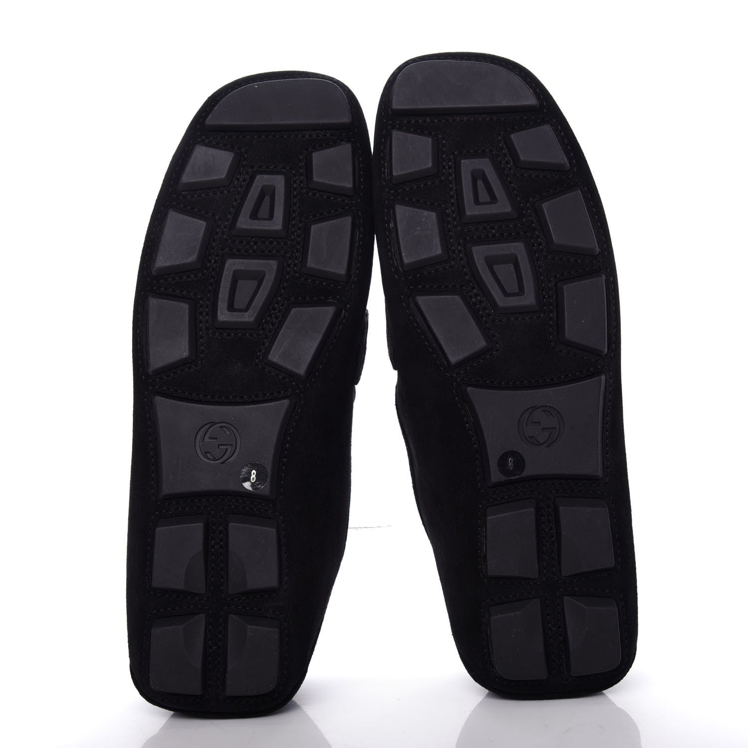 Gucci Suede Mens Driver Queen Loafers 8 Black 6 of 12