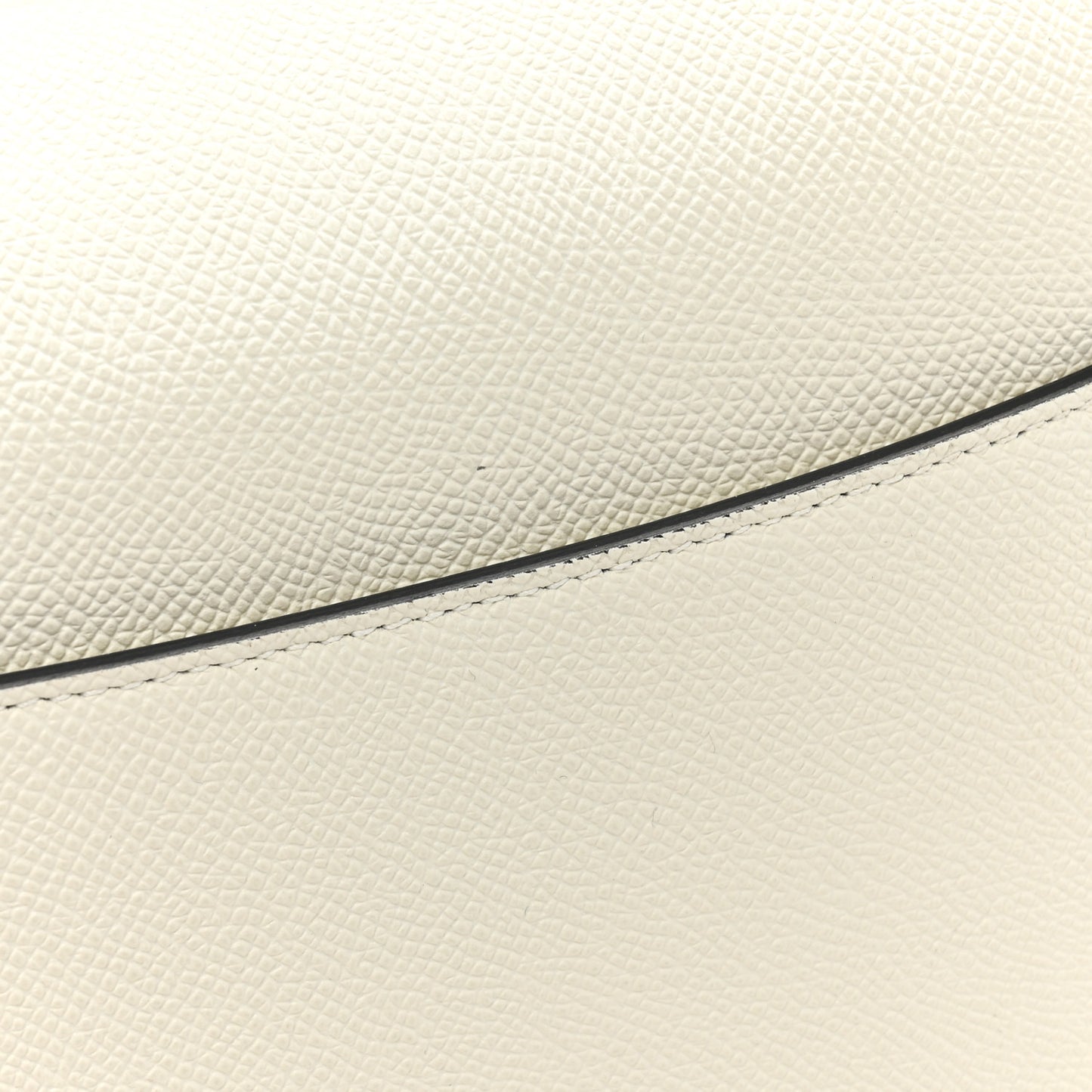 Grained Calfskin Saddle Bag With Strap Latte