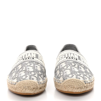 Christian Dior CHRISTIAN DIOR Oblique Embroidered Granville 15mm Espadrilles 41 Grey Stone 2 of 9