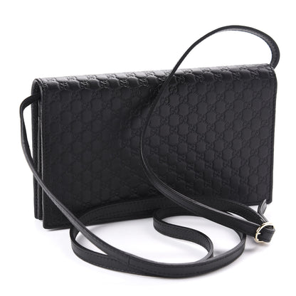 Gucci Microguccissima Crossbody Wallet Black 3 of 10