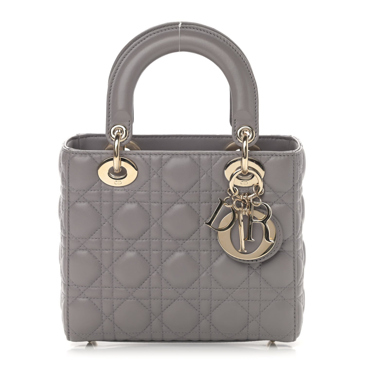 Christian Dior Lambskin Cannage Small Lady Dior Grey 1 of 11