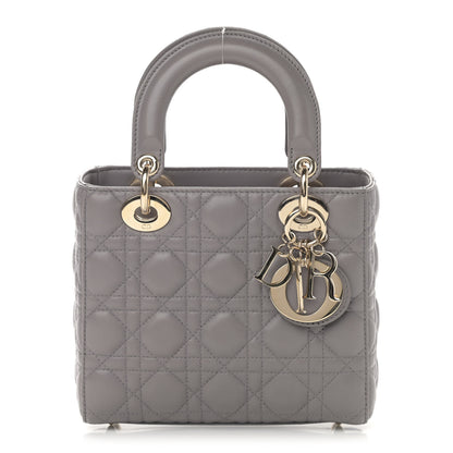 Christian Dior Lambskin Cannage Small Lady Dior Grey 1 of 11