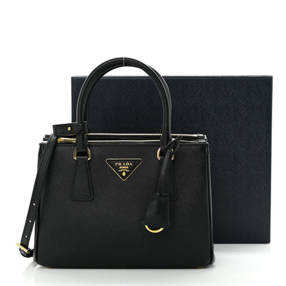 Prada Saffiano Small Galleria Double Zip Tote Black 16 of 16