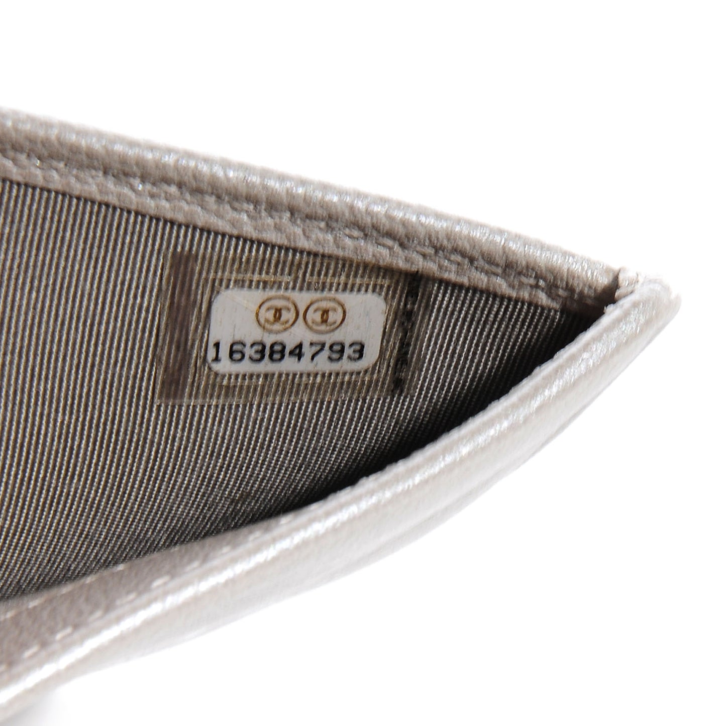 Caviar French Compact Wallet Silver