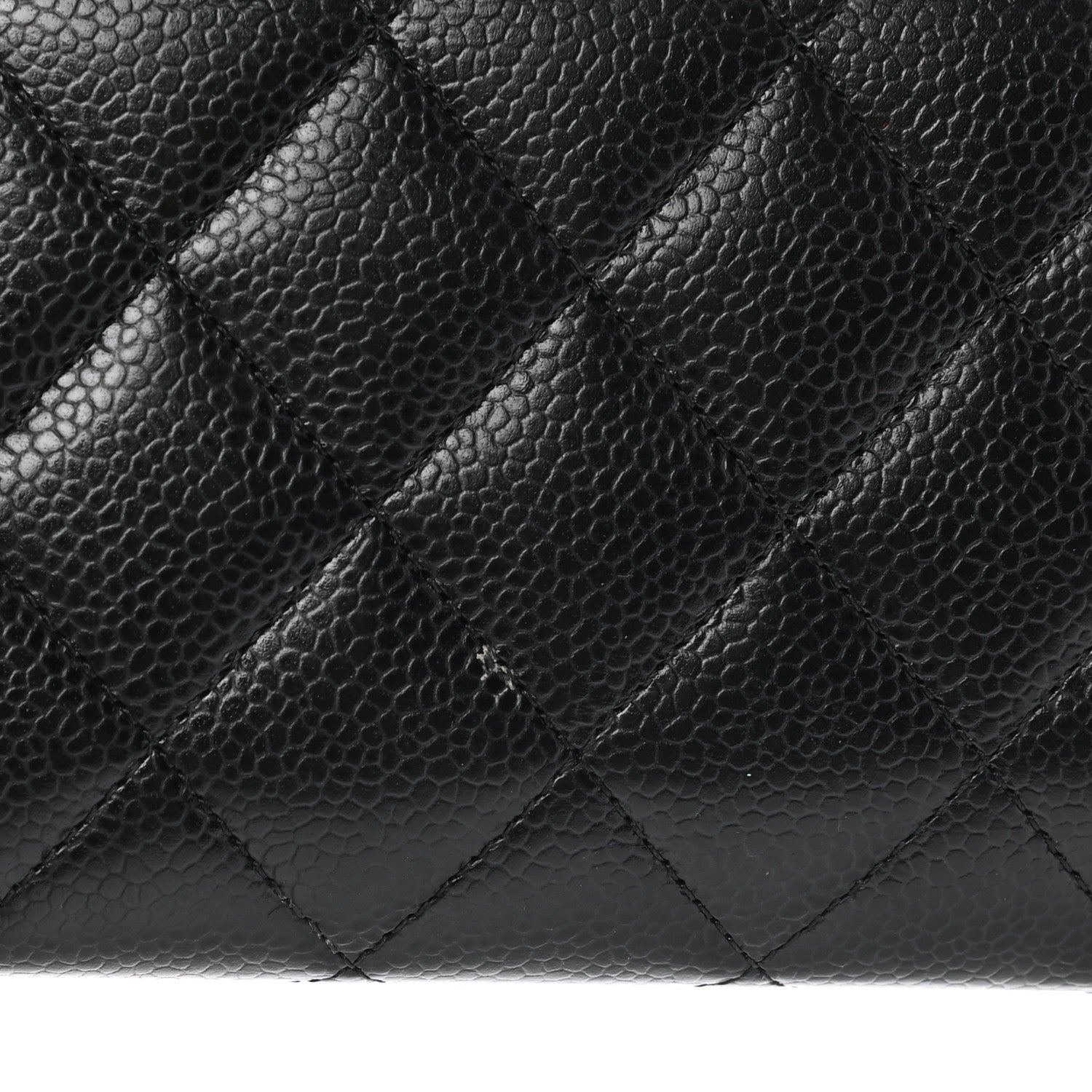 Chanel Caviar Quilted Large Gusset Flap Wallet Black 9 of 12