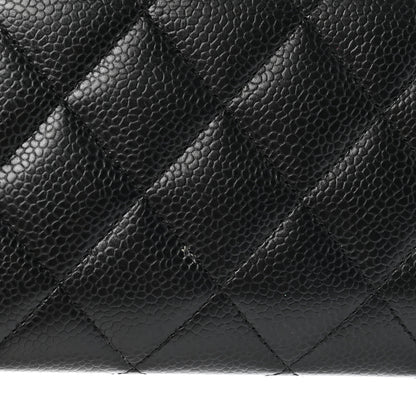 Chanel Caviar Quilted Large Gusset Flap Wallet Black 9 of 12