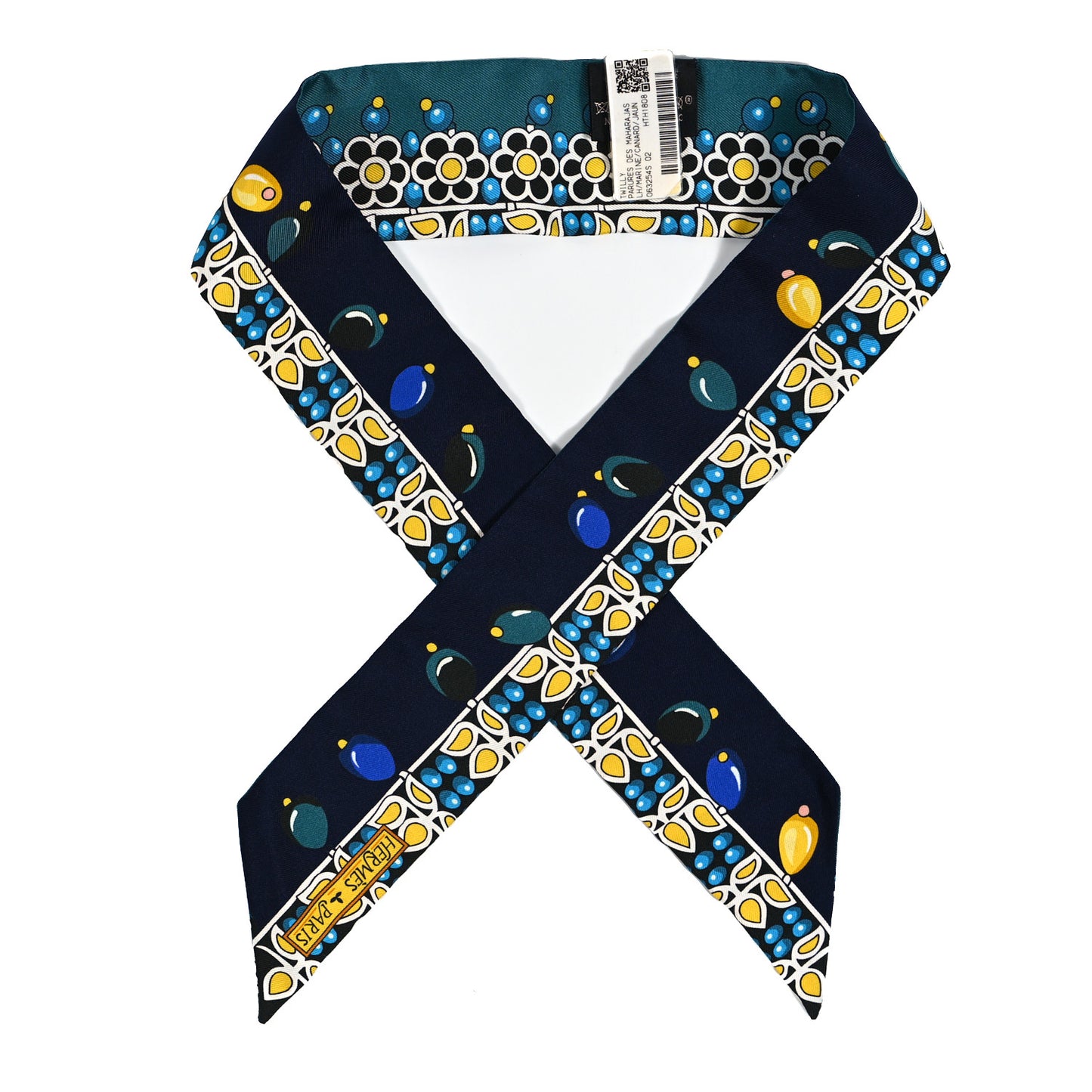 Silk Parures Des Maharajas Twilly Marine Cannard Jaune