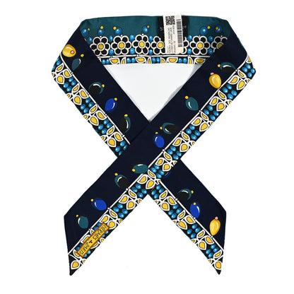 Hermes Silk Parures Des Maharajas Twilly Marine Cannard Jaune 1 of 4