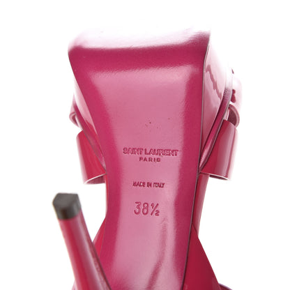 Saint Laurent Patent Tribute 75 Platform Sandals 38.5 Bubble Gum 8 of 10