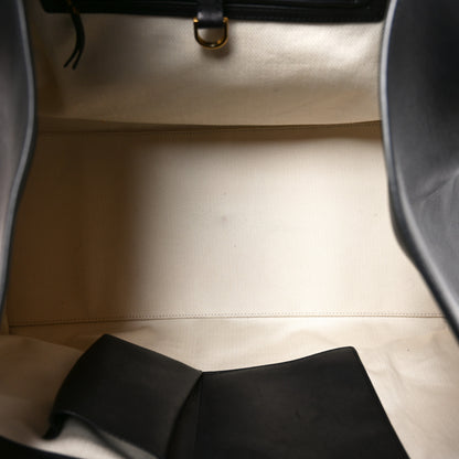 The Row Polished Saddle Calfskin Soft Margaux 17 Black 5 of 9