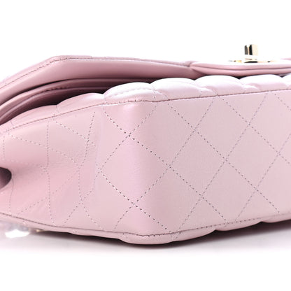 Chanel Iridescent Calfskin Quilted Medium Double Flap Light Pink 8 of 9