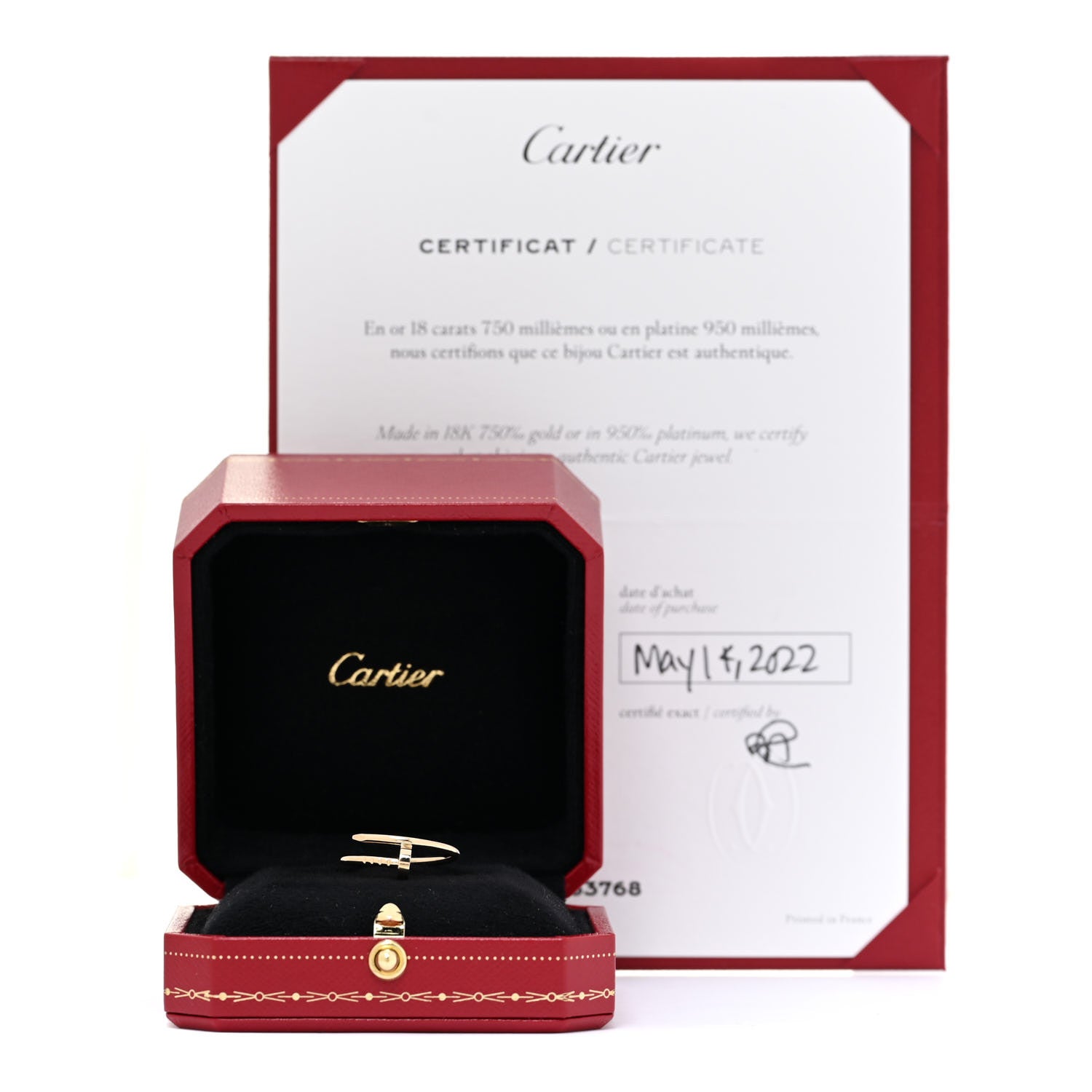 Cartier 18K Yellow Gold Small Juste Un Clou Ring 51 5.75 4 of 4