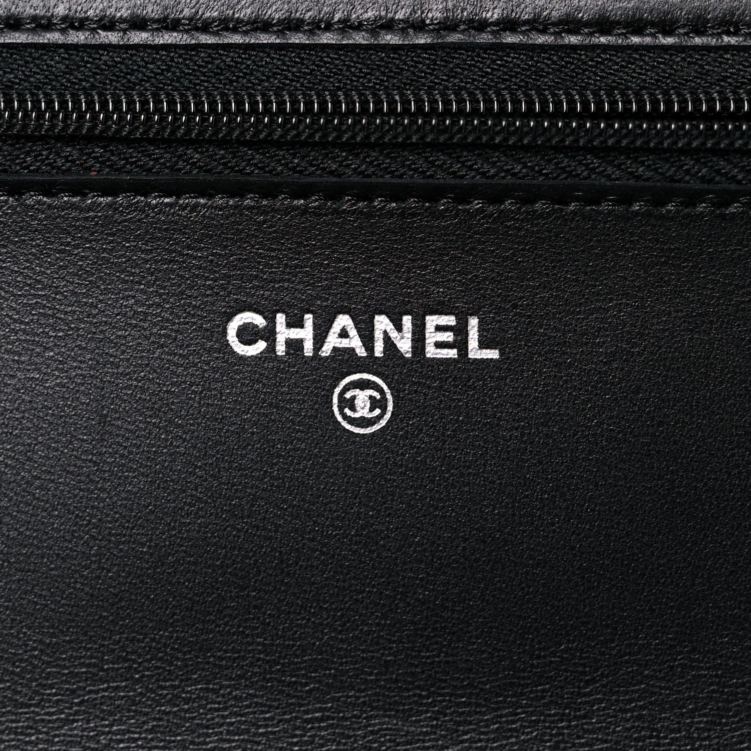 Chanel Lambskin Quilted Wallet On Chain WOC Black 6 of 14