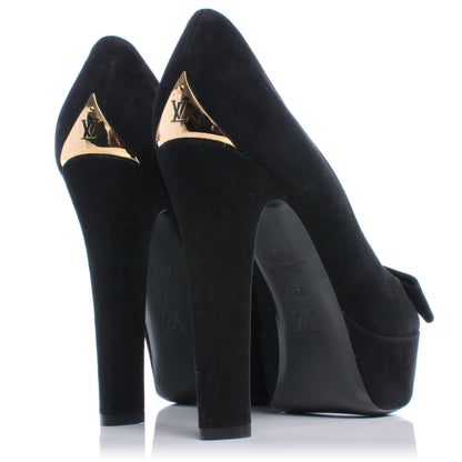 Louis Vuitton Suede Last Dance Pumps Heels 38.5 Black 4 of 15