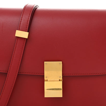 Celine Box Calfskin Medium Classic Box Flap Bag Red 8 of 13