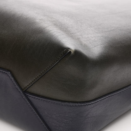 Celine Shiny Smooth Calfskin Small Twisted Cabas Navy Dark Green 11 of 11