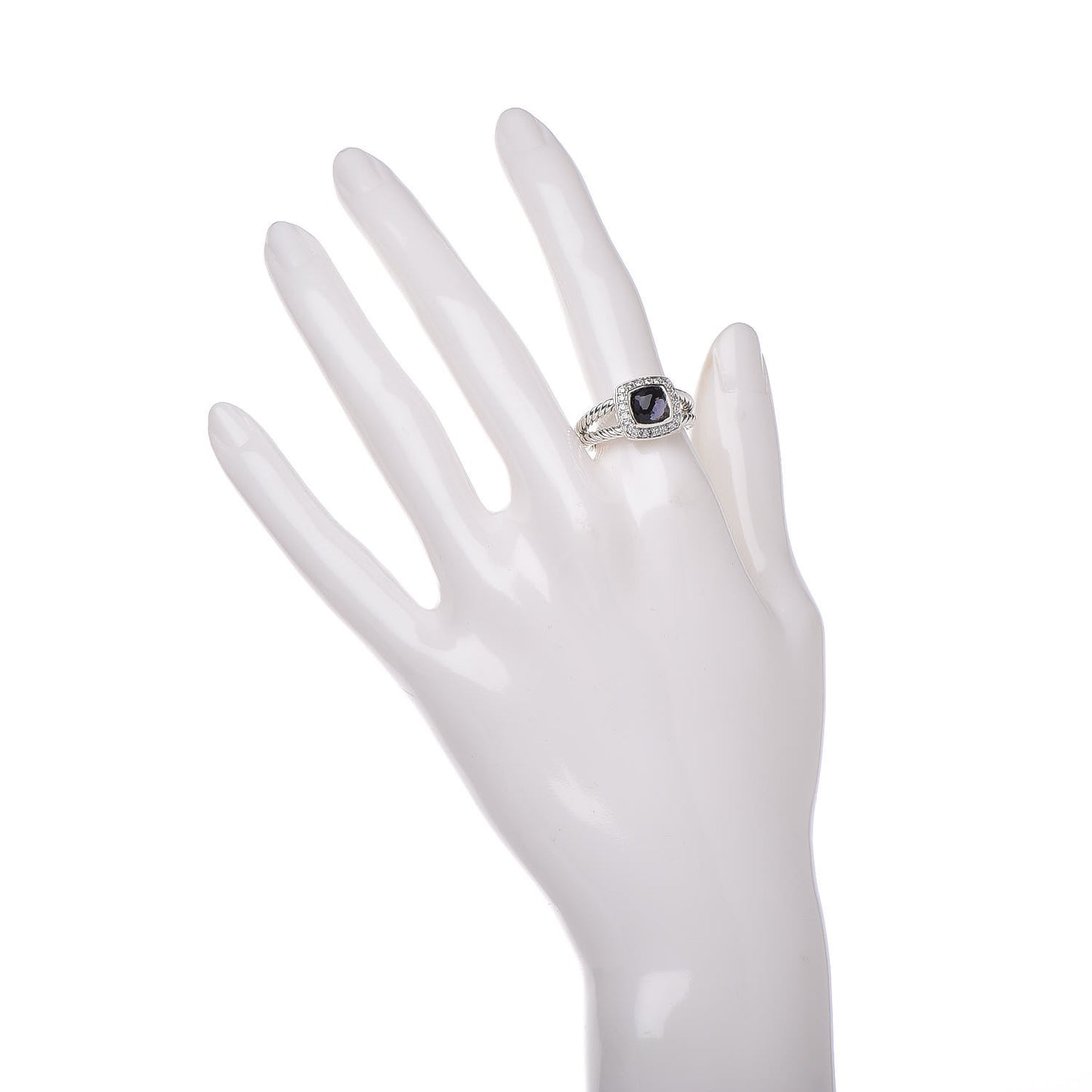 Sterling Silver Diamond Black Orchid 7mm Petite Albion Ring 54 7