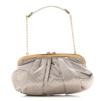 Louis Vuitton Satin Monogram Aumoniere Clutch Silver 1 of 10