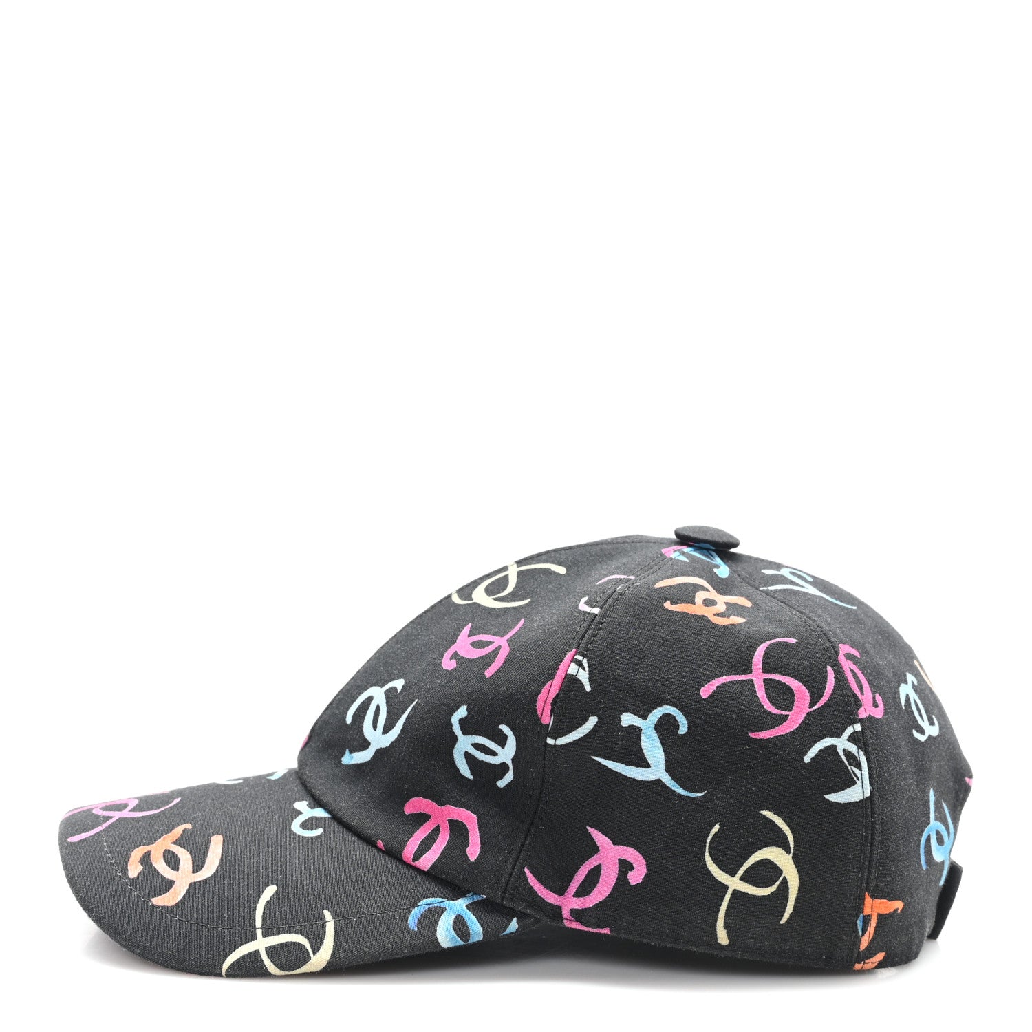 Chanel Cotton CC Cap Hat Black Multicolor 5 of 10