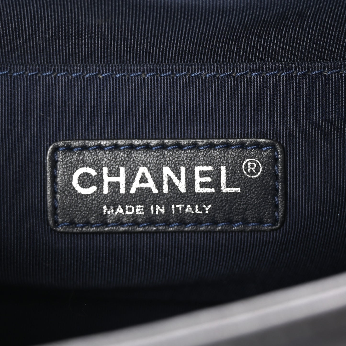 Lambskin Embossed Medium Boy Cube Flap Grey